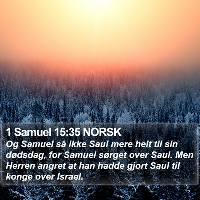 1 Samuel 15:35 NORSK Bible Verse Image
