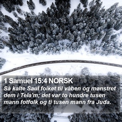 1 Samuel 15:4 NORSK Bible Verse Image