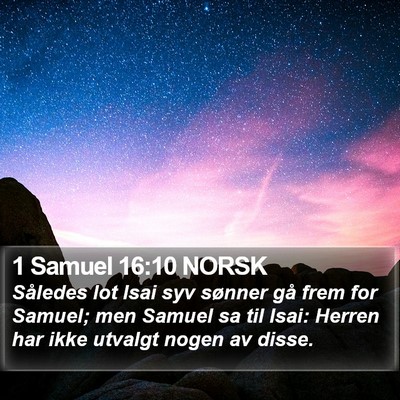 1 Samuel 16:10 NORSK Bible Verse Image