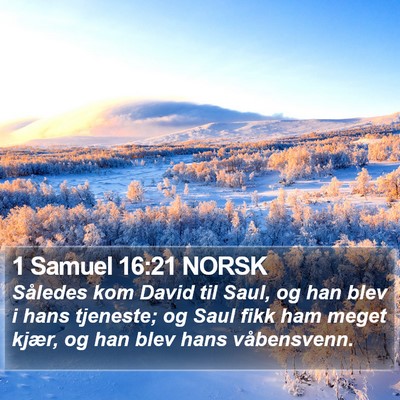 1 Samuel 16:21 NORSK Bible Verse Image