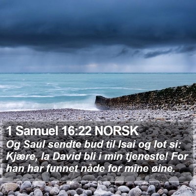 1 Samuel 16:22 NORSK Bible Verse Image