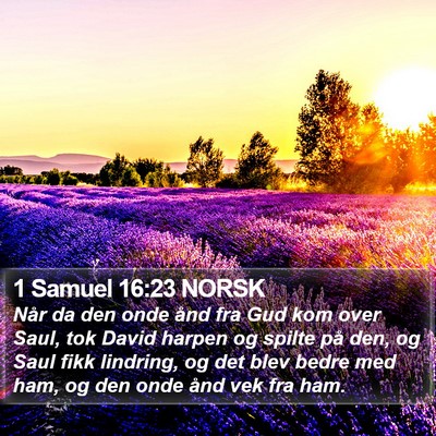 1 Samuel 16:23 NORSK Bible Verse Image