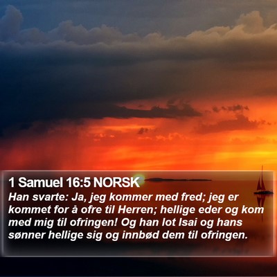 1 Samuel 16:5 NORSK Bible Verse Image