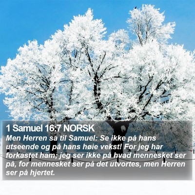 1 Samuel 16:7 NORSK Bible Verse Image