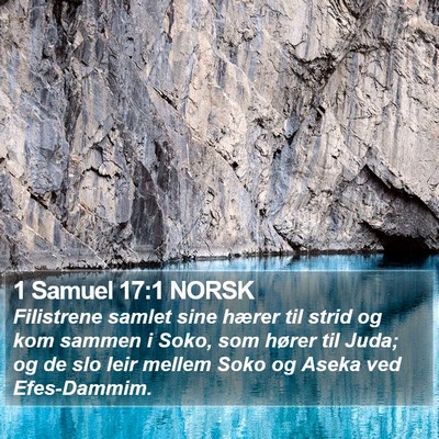 1 Samuel 17:1 NORSK Bible Verse Image