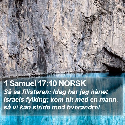 1 Samuel 17:10 NORSK Bible Verse Image