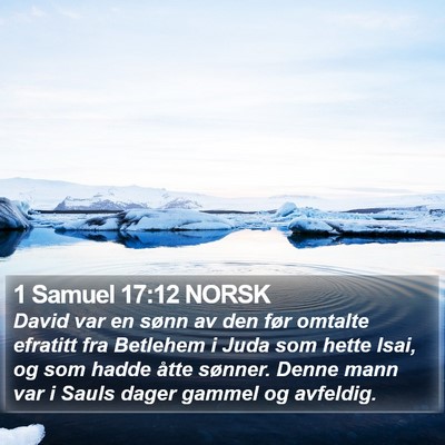 1 Samuel 17:12 NORSK Bible Verse Image