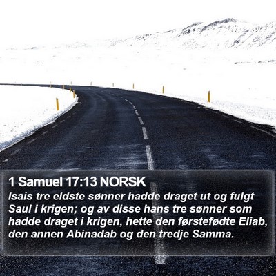 1 Samuel 17:13 NORSK Bible Verse Image