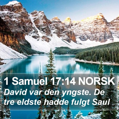 1 Samuel 17:14 NORSK Bible Verse Image