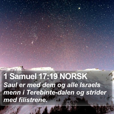 1 Samuel 17:19 NORSK Bible Verse Image