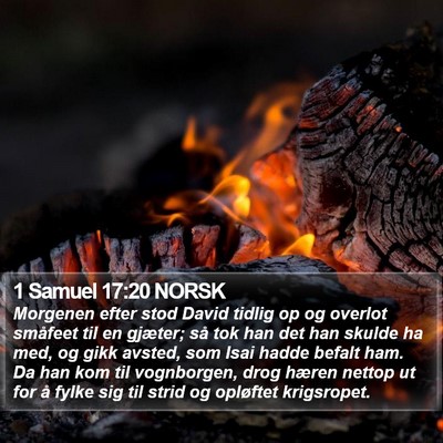 1 Samuel 17:20 NORSK Bible Verse Image