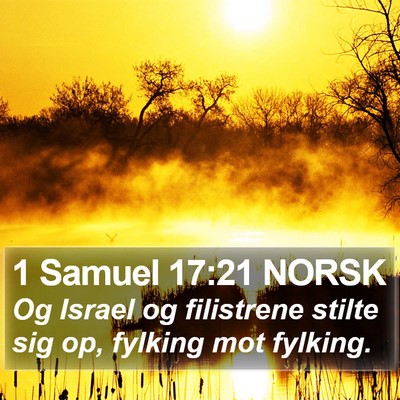 1 Samuel 17:21 NORSK Bible Verse Image