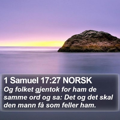 1 Samuel 17:27 NORSK Bible Verse Image