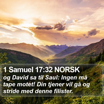 1 Samuel 17:32 NORSK Bible Verse Image