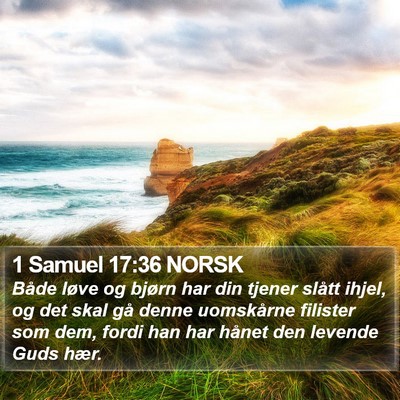 1 Samuel 17:36 NORSK Bible Verse Image