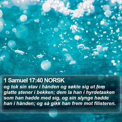 1 Samuel 17:40 NORSK Bible Verse Image