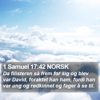 1 Samuel 17:42 NORSK Bible Verse Image