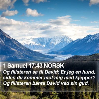 1 Samuel 17:43 NORSK Bible Verse Image
