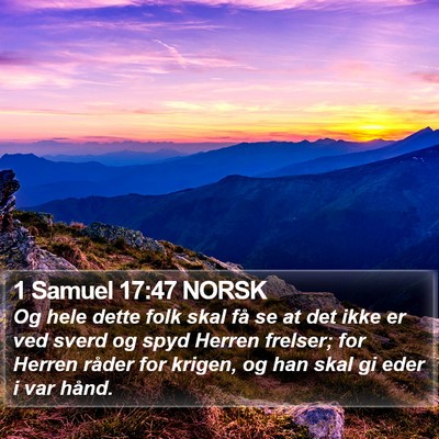 1 Samuel 17:47 NORSK Bible Verse Image