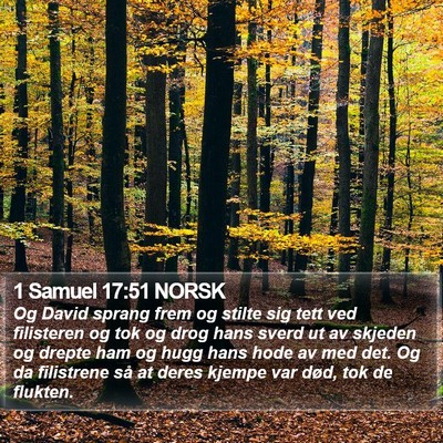 1 Samuel 17:51 NORSK Bible Verse Image
