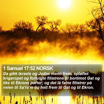 1 Samuel 17:52 NORSK Bible Verse Image
