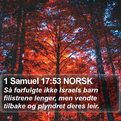 1 Samuel 17:53 NORSK Bible Verse Image