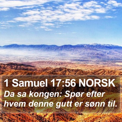 1 Samuel 17:56 NORSK Bible Verse Image