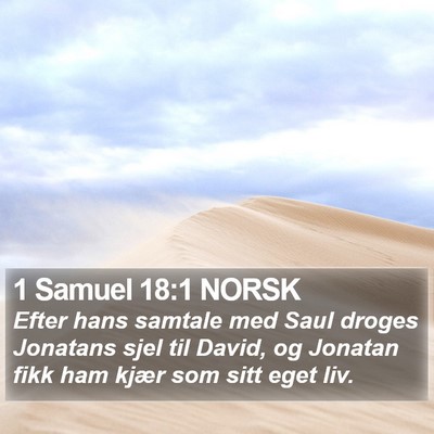 1 Samuel 18:1 NORSK Bible Verse Image
