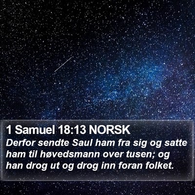 1 Samuel 18:13 NORSK Bible Verse Image