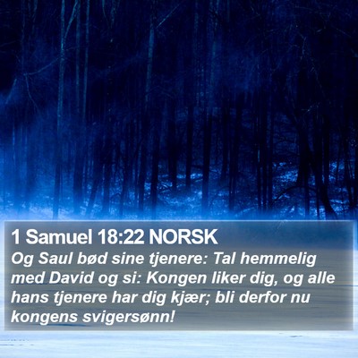 1 Samuel 18:22 NORSK Bible Verse Image