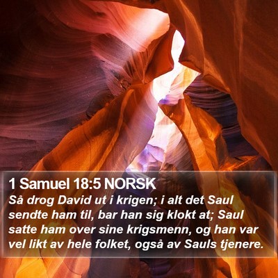 1 Samuel 18:5 NORSK Bible Verse Image