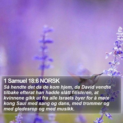 1 Samuel 18:6 NORSK Bible Verse Image