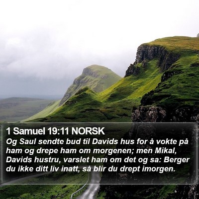 1 Samuel 19:11 NORSK Bible Verse Image