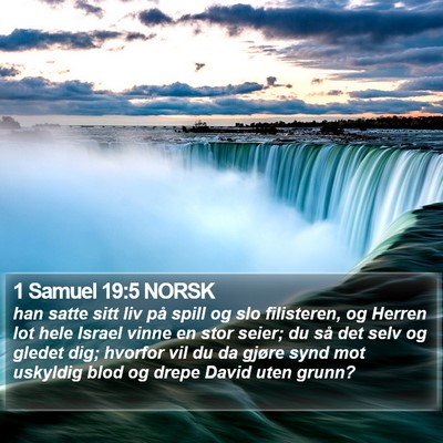 1 Samuel 19:5 NORSK Bible Verse Image