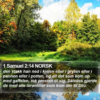 1 Samuel 2:14 NORSK Bible Verse Image