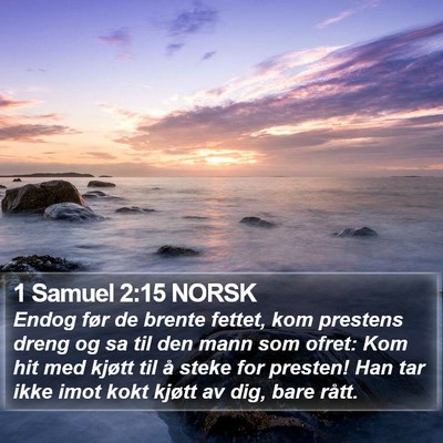 1 Samuel 2:15 NORSK Bible Verse Image