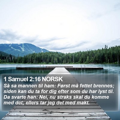 1 Samuel 2:16 NORSK Bible Verse Image