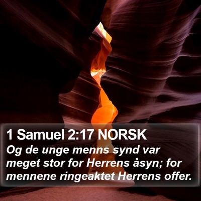 1 Samuel 2:17 NORSK Bible Verse Image