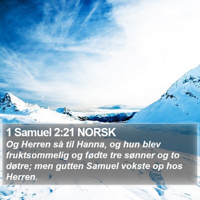 1 Samuel 2:21 NORSK Bible Verse Image