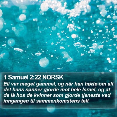 1 Samuel 2:22 NORSK Bible Verse Image