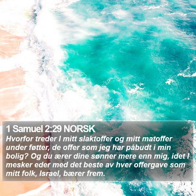 1 Samuel 2:29 NORSK Bible Verse Image