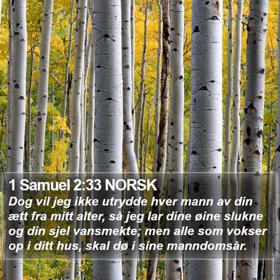 1 Samuel 2:33 NORSK Bible Verse Image