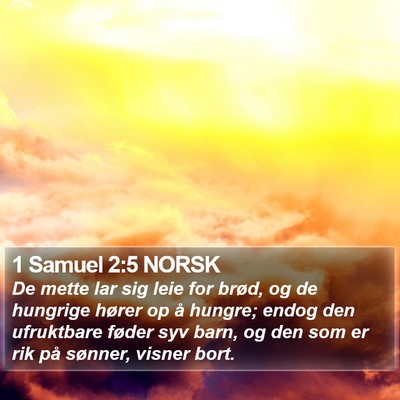 1 Samuel 2:5 NORSK Bible Verse Image