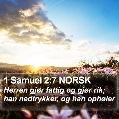1 Samuel 2:7 NORSK Bible Verse Image