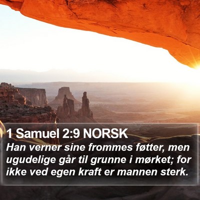 1 Samuel 2:9 NORSK Bible Verse Image
