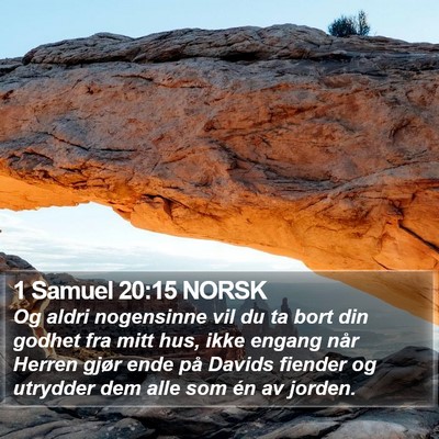 1 Samuel 20:15 NORSK Bible Verse Image