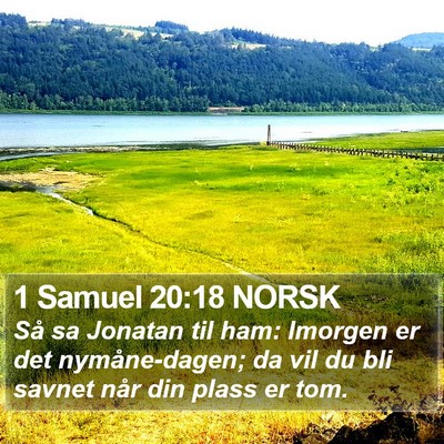 1 Samuel 20:18 NORSK Bible Verse Image