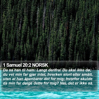 1 Samuel 20:2 NORSK Bible Verse Image