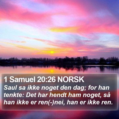 1 Samuel 20:26 NORSK Bible Verse Image