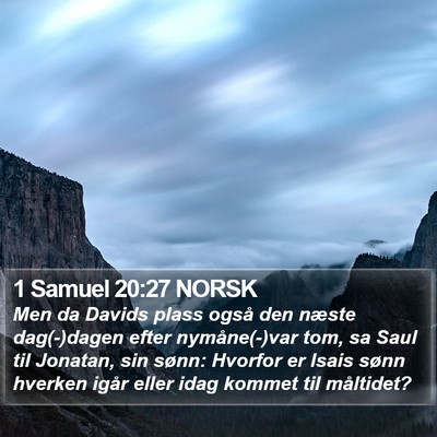 1 Samuel 20:27 NORSK Bible Verse Image